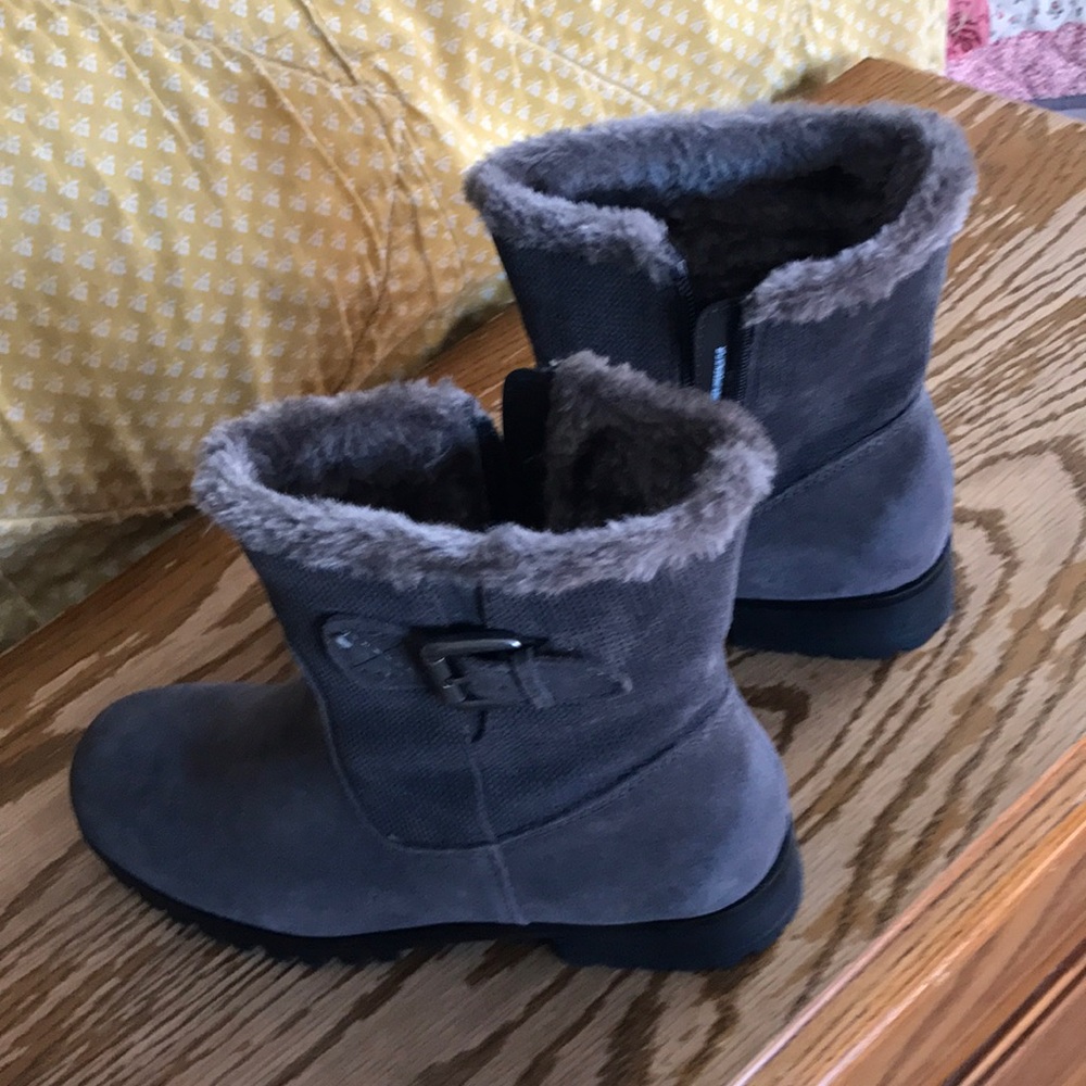 Grey ankle boots